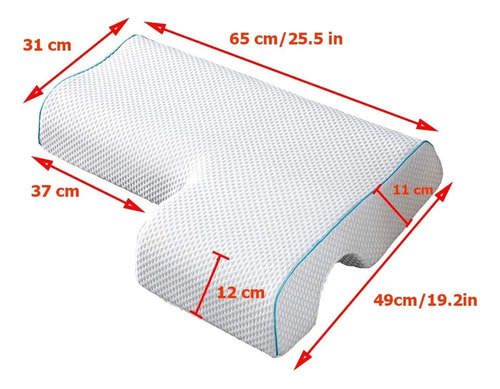 Almohada Cervical Arqueada Ortopedica Brazo Original Derecha