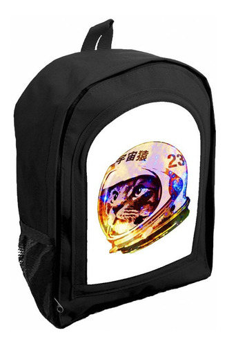 Mochila Negra Niños Jardin/ Preescolar Nasa Astronauta R14