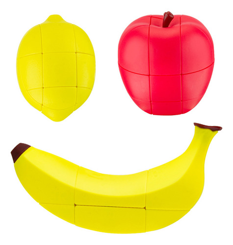 Puzle Antiestrés En Forma De Manzana, Plátano Y Limón En For