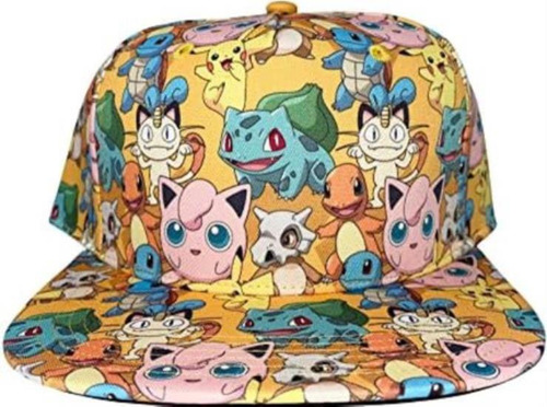 Pokemon Pastel Starters Gorra Snapback Con Estampado Con