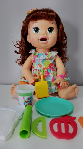 Baby Alive Sara Comilona Morena Em Português. (Usado)