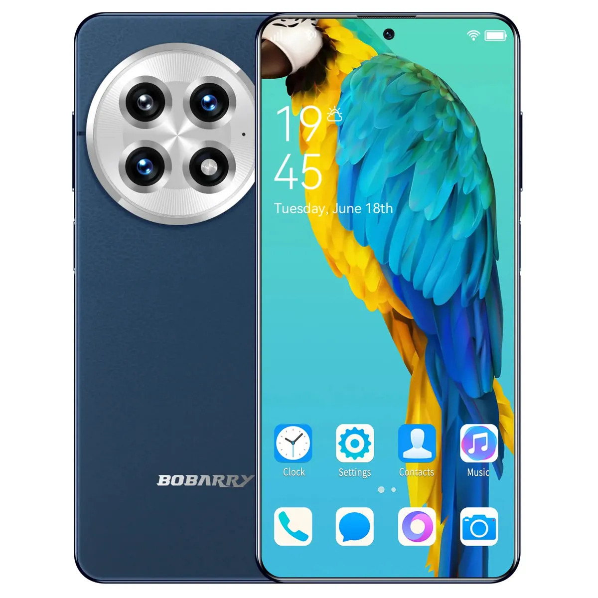 Celular Smartphone 5G Tela 6.78 HD Ultra 16GB+512GB Câmera 48MP Traseira 24MP Frontal Bateria 5500mAh Azul