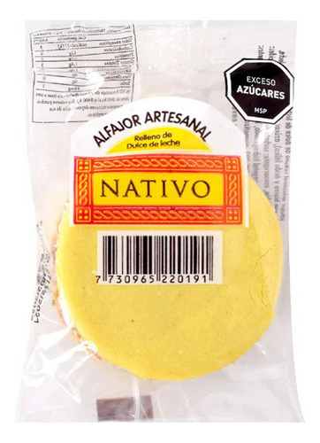 Golosina Alfajores Nativo Maicena Dulce De Leche 45gr X18