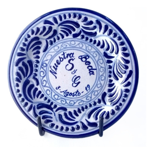 Plato De Talavera Poblana Personalizado 10 Cm P/ Recuerdos