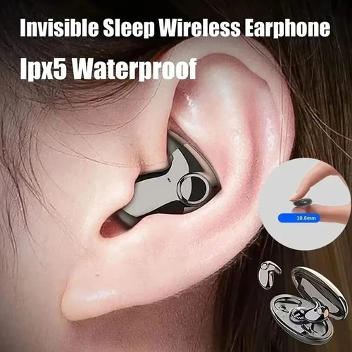 Fone De Ouvido Sem Fio Invisible Sleep Tws Bluetooth 5.3 Fon