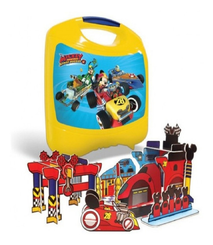 Mickey Sobre Ruedas Taller 3d Play Set Original