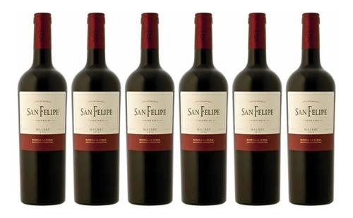 Vino San Felipe Varietales Malbec 750 Ml X6 - Perez Tienda