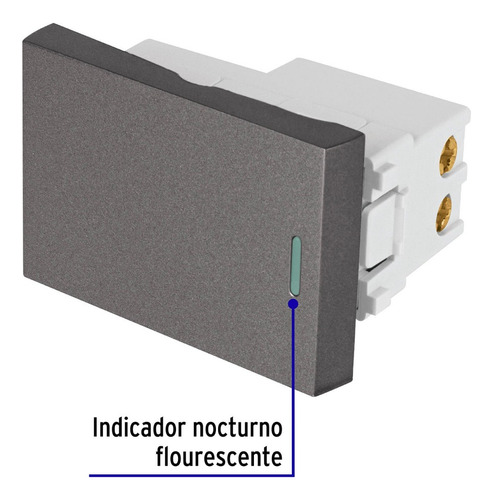 Interruptor Sencillo Inox De 1.5 Módulos, Línea Lisboa 47821