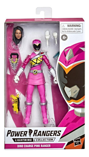 Power Ranger Rosa Dino Articulada Con Accesorios