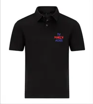 Comprar Chombas En Algodon Pique  X5 Unidades Logo Aqui Negro Xl