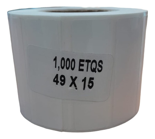 1000 Etiquetas Plastica Blanca 49mm X 15mm Full