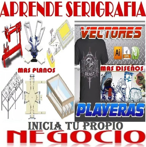 Vectores Impresión Playeras Franelas Serigrafia Estampados