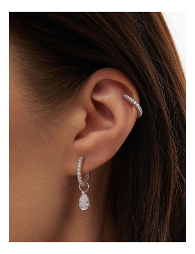 Pendientes De Aro De Moissanita Para Mujer De 2,72 Quilates