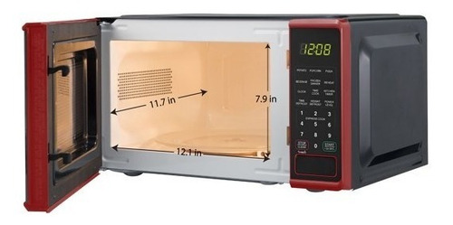 Microondas Mainstays Em720cga Rojo 19.8l 120v Importado