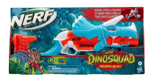 Lanzador De Dardos Nerf Dinosquad Tricera 12x 