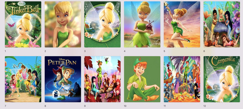 Centros De Mesa Campanita Peter Pan 10 Unidades 38cm
