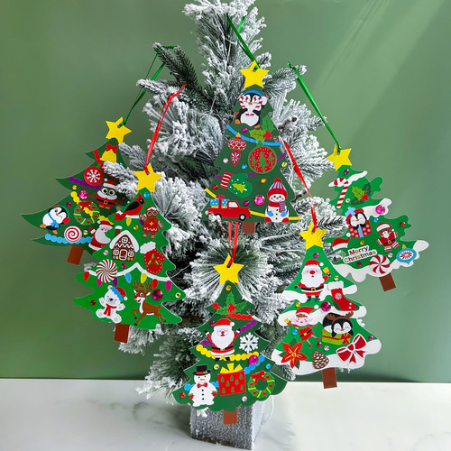 Juegos De Adornos De Navidad Para Manualidades Infantiles Claro, Verde, Rojo, Amarillo Nombre Del Diseño