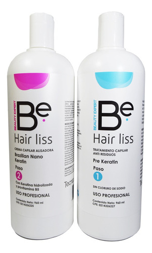 Keratina Hidrolizada Y Provitamina B5 960ml Be Hair Liss 