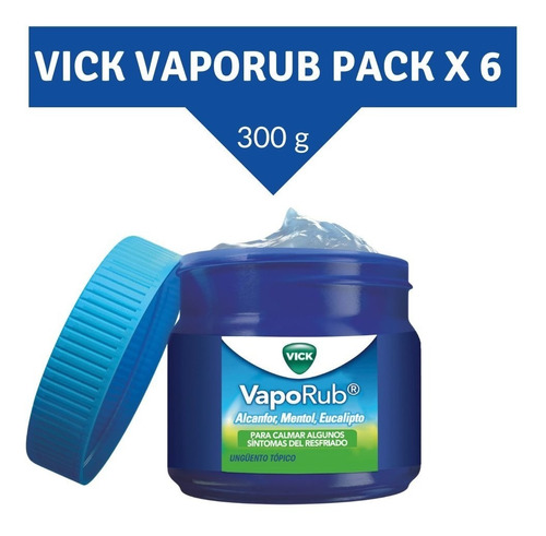 Vick Vaporub X 6 Pote 50 G C/u P.e + Envío Gratis