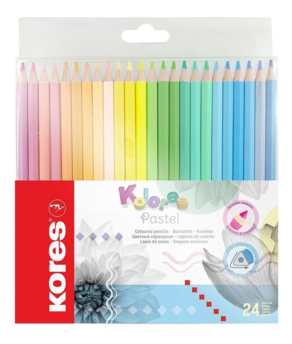 Colores Pastel Kores 24 Piezas