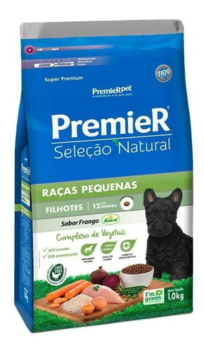 Premier Selecao Natural Cães Filhotes Raças Pq 1 Kg (com Nf)