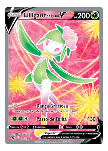 Carta Pokémon Lilligant V Full Arte Estrelas Original