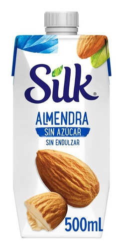 Leche De Almendra Silk Caja Sin Azúcar 500ml 12 Piezas