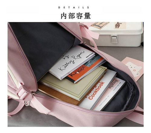 Mochila Kawaii Lindo Estudiante De Gran Capacidad