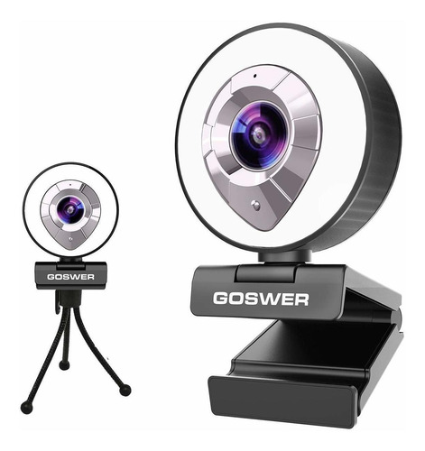 Camara Computadora Goswer Para Zoom Anillo Blanco Luz Hd