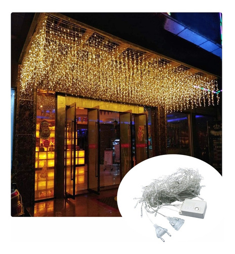 Cascada / 12 Mts / Color Amarillo /400 Led