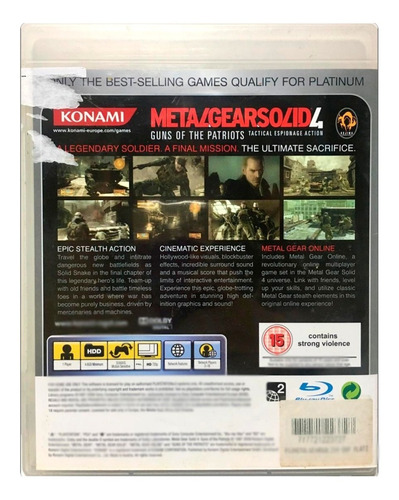 Imagem 2 de 3 de Jogo Ps3 Metal Gear Solid 4 Guns Of The Patriots Midia Fisic