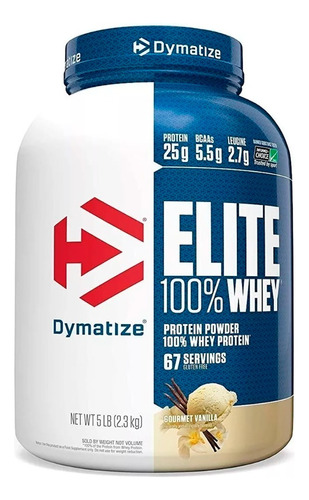 Proteina Elitte Dymatize 100% Whey 5 Lbs Los Sabore Sabor Vainilla Gourmet