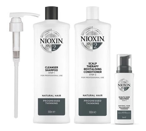 Nioxin Sistema 2 Trio Shampoo Y Acond 1lt Tratamiento 100ml