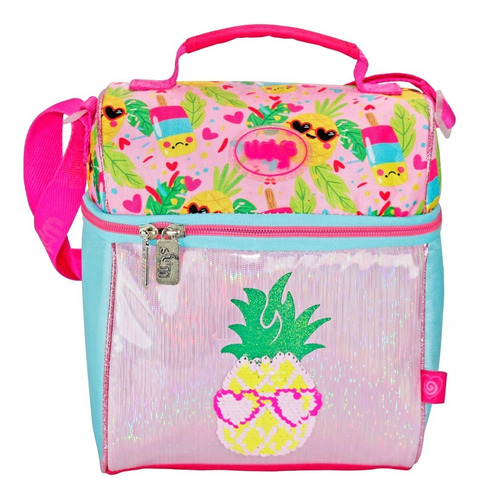 Lonchera Escolar Iridiscente Piña Wilys Kids Modelo: Wt313