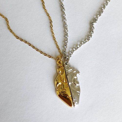 Collares Para Parejas Corazón Anatómico Regalos Novios