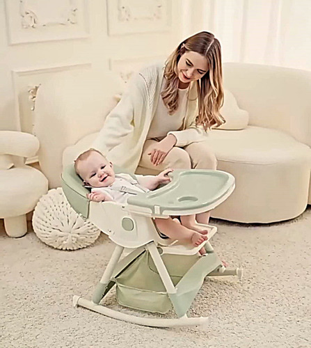 Silla Periquera Bebe 5 En 1 - Mecedora Reclinable Y Plegable Periquera Verde