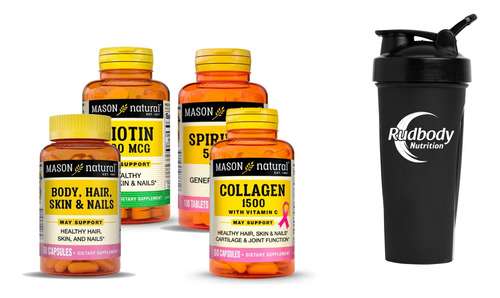 Vitaminas - Body,hair,skin +biotin+collagen+spirulina+shaker