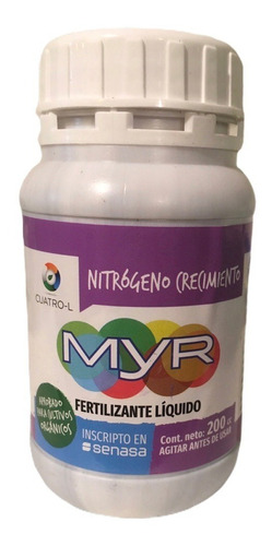 Fertilizante Orgánico Liquido Myr Nitrógeno 200 Cc