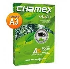 Papel Fotocopia Chamex A3 - Paquete De 500 Hojas De 75 Grs.