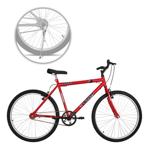 Bicicleta Aro 26 Ultra Bikes Design Ergonômico Pro Tork Cor Vermelho Ferrari