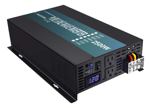 Wzrelb Pure Sine Wave Power Inverter 2500 Watt Continuow \/ 