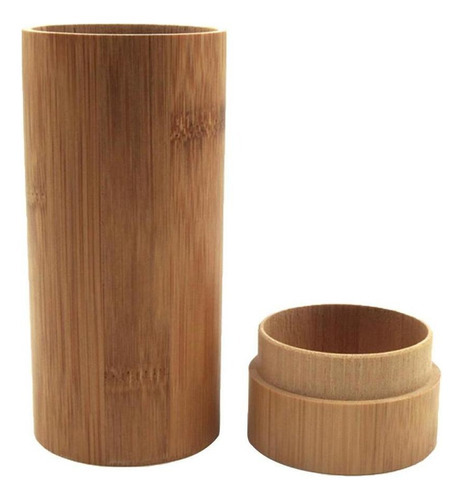 Caja Cilíndrica De Bambú Caja De Lentes De Terre Caja De