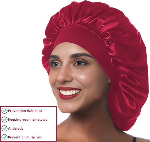 Hat Gorro Para Dormir, Gorro De Satén Con Banda Elástica