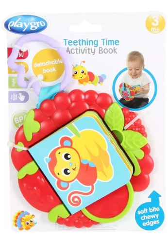 Libro Mordillo Bebe Playgro Teething Time 3m+ 