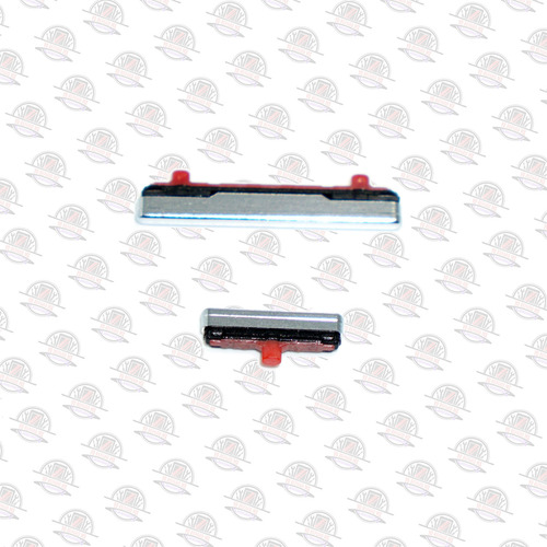 Kit Botones Externos Para Galaxy S21 Ultra G998 Blanco Plata
