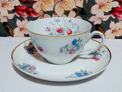 Taza Para Té De Porcelana Limoges Field Haviland