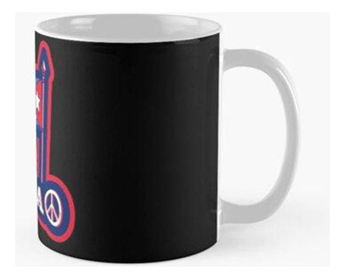 Taza Bandera Cubana Con Amor Y Paz Calidad Premium