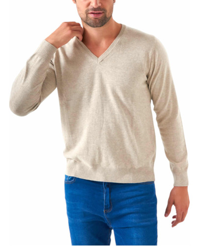 Sweaters De Hombre Finos Atemporales Lana Natural