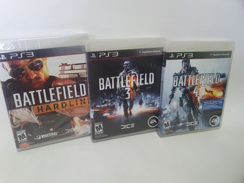 Battlefield 3, 4 Y Harline Discos Físicos Ps3 Triple Pack 