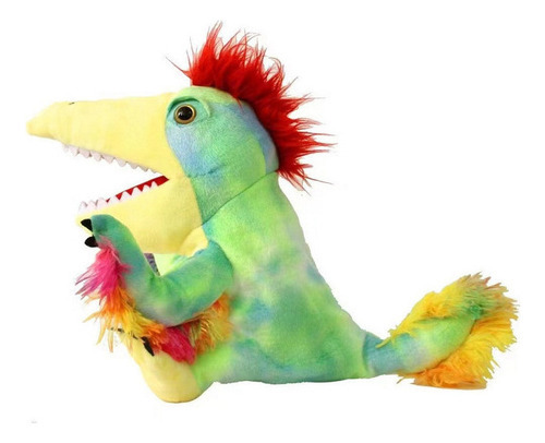 Muñeca De Peluche Con Forma De Dinosaurio Triceratops Color Tail feather dragon hand puppet